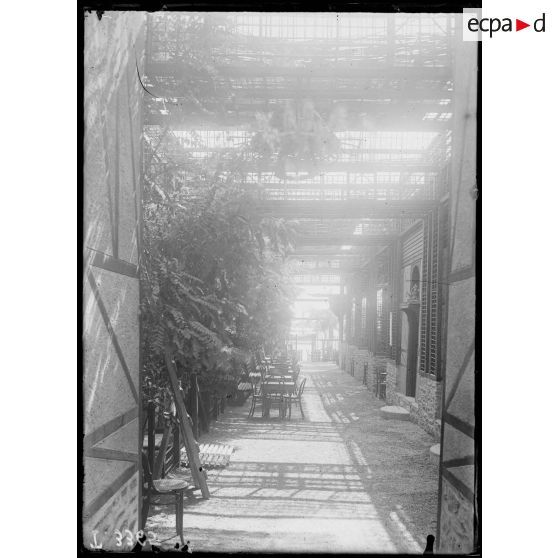 Salonique. Cercle des officiers. Grande allée du jardin. [légende d'origine]