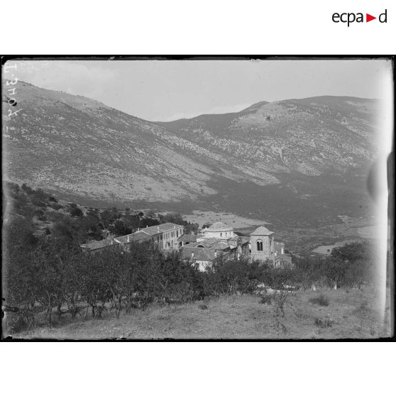 Près Delphes. Monastère d'Hosios Loukas. Vue générale. [légende d'origine]