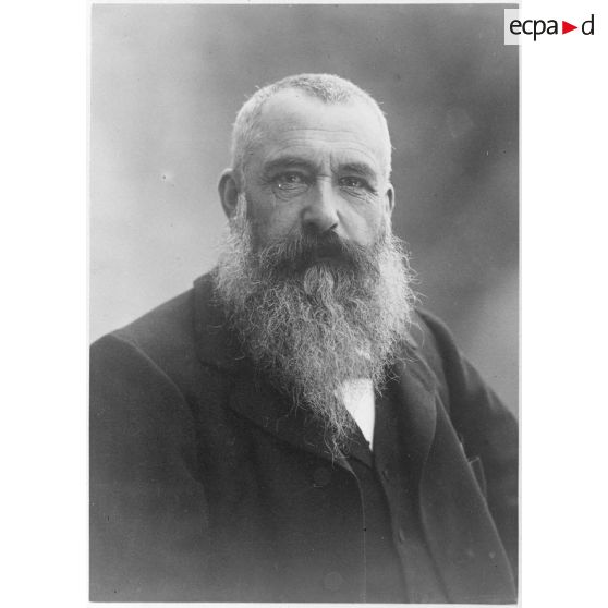 [Portrait de Claude Monet (1840-1926), peintre (reproduction? d'après la photographie originale de Nadar en 1889).]