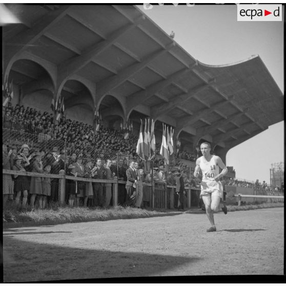 Arrivée de l'épreuve de cross-country.