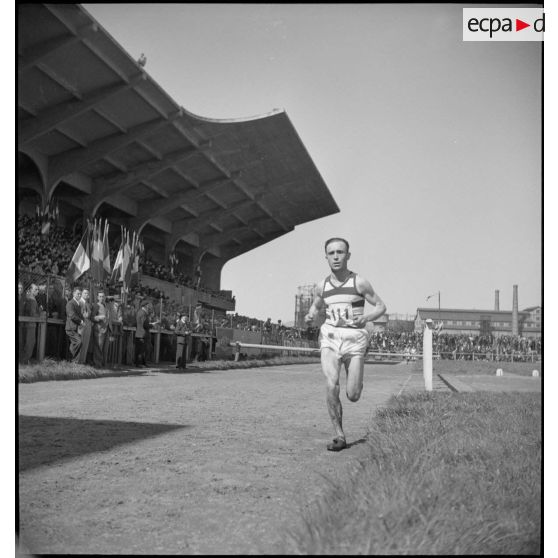 Arrivée de l'épreuve de cross-country.