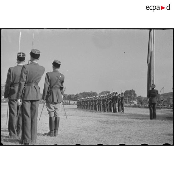 La montée des couleurs.