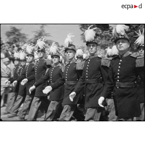 Défilé de la promotion "Maréchal Pétain" de l'ESM de Saint-Cyr.