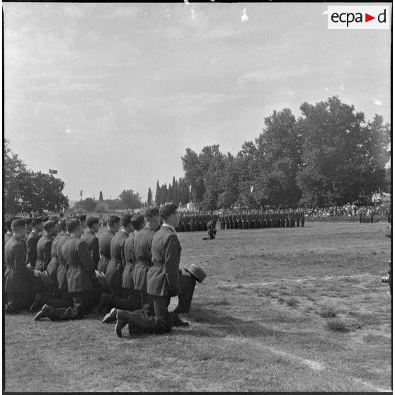 Le baptême de la promotion "Maréchal Pétain" de l'école spéciale militaire de Saint-Cyr.