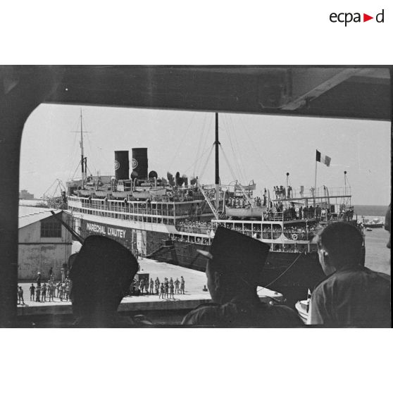Le paquebot Maréchal Lyautey à Beyrouth.
