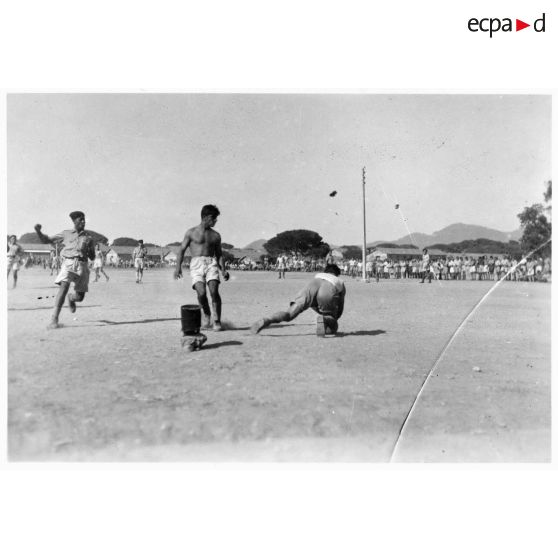 Match de football au camp Galliéni à Fréjus.