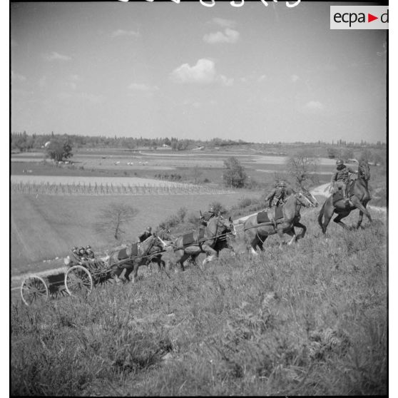 Batteries attelées de canons de 75 mm M1897.