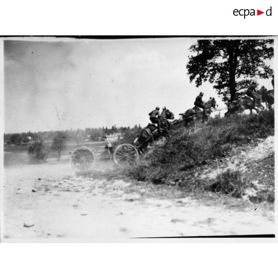 Batteries attelées de canons de 75 mm M1897.