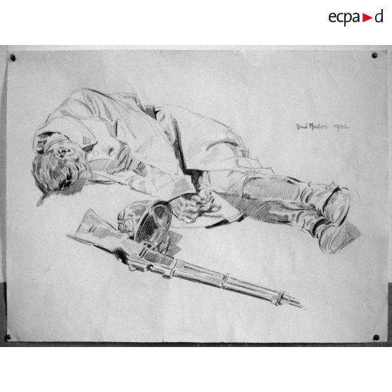 Esquisses de l'artiste-peintre alsacien René Kuder.