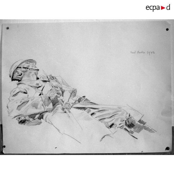 Esquisses de l'artiste-peintre alsacien René Kuder.