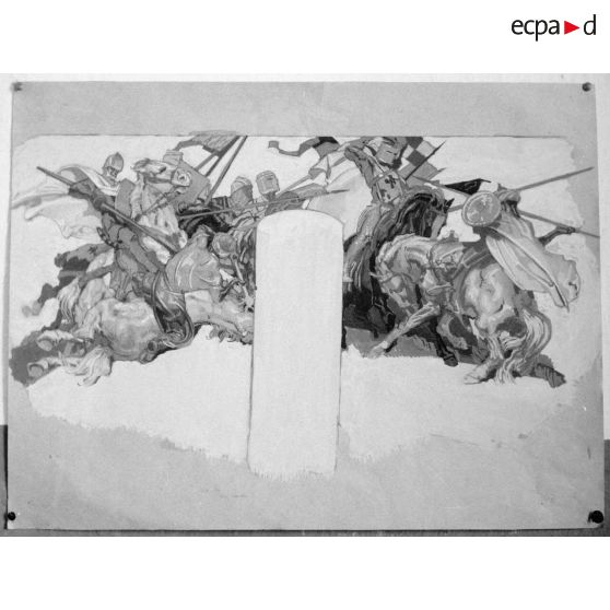 Esquisses de l'artiste-peintre alsacien René Kuder.