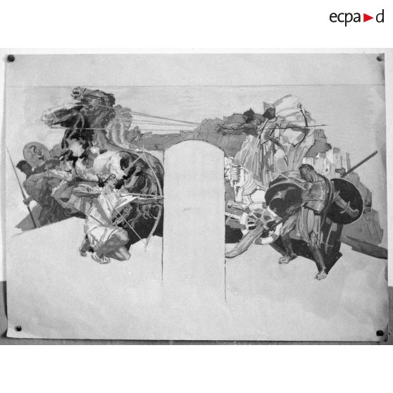 Esquisses de l'artiste-peintre alsacien René Kuder.