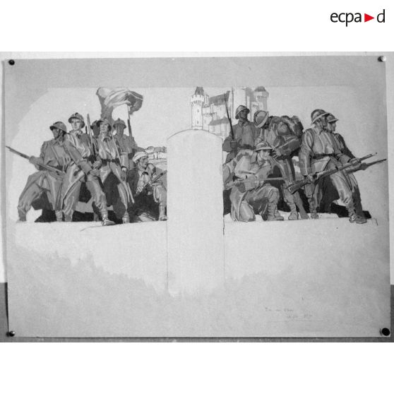 Esquisses de l'artiste-peintre alsacien René Kuder.