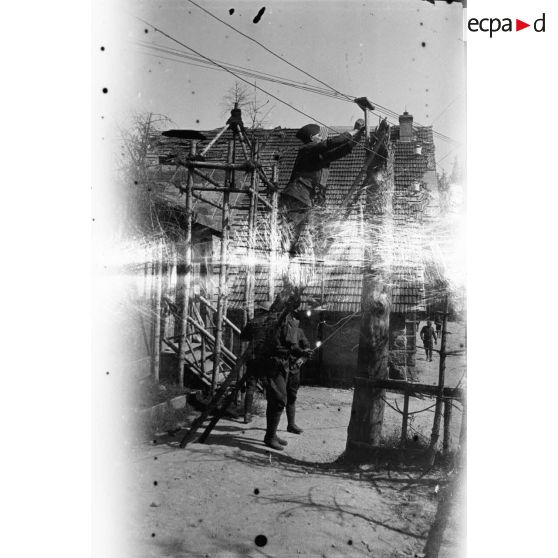 Les Américains. 1918. [légende d'origine]