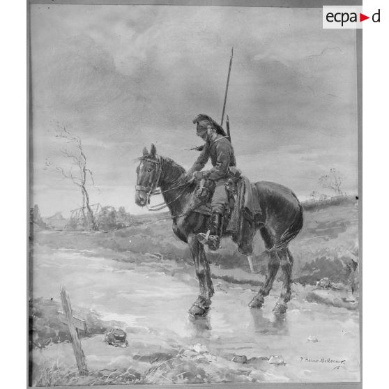 Paris, musée Leblanc. « Les deux amis » par Berne-Bellecour. [légende d'origine]