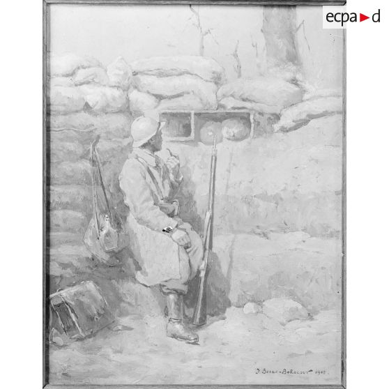 Paris, musée Leblanc.  « Poste d’écoute par Berne-Bellecour. [légende d'origine]