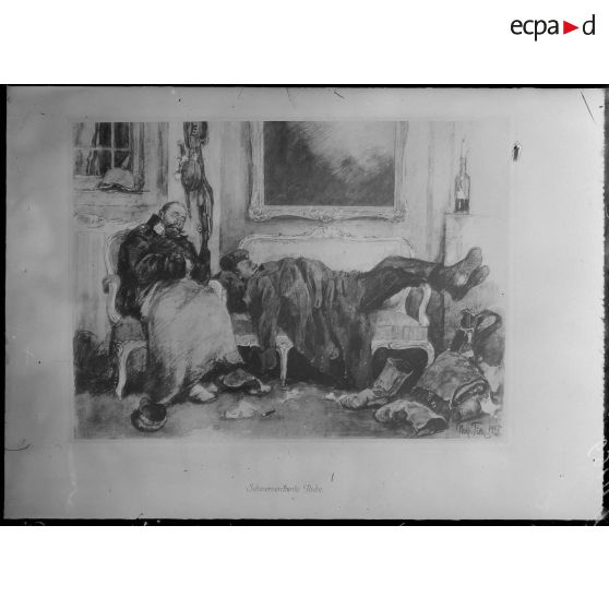 Paris. Musée Leblanc. Repos bien gagné. [légende d'origine]