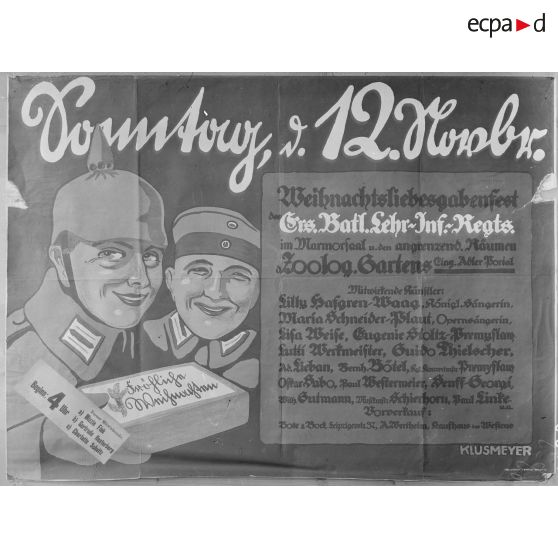 Paris. Musée Leblanc. Affiche allemande. [légende d'origine]