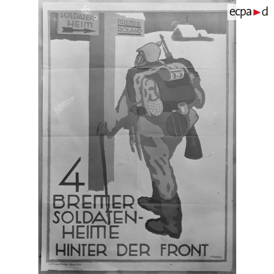 Paris. Musée Leblanc. Affiche allemande. [légende d'origine]