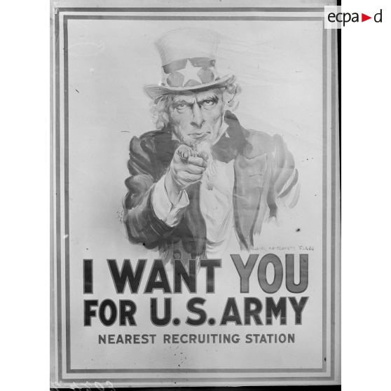 Paris. Musée Leblanc. Affiche américaine, enrôlement. [légende d'origine]