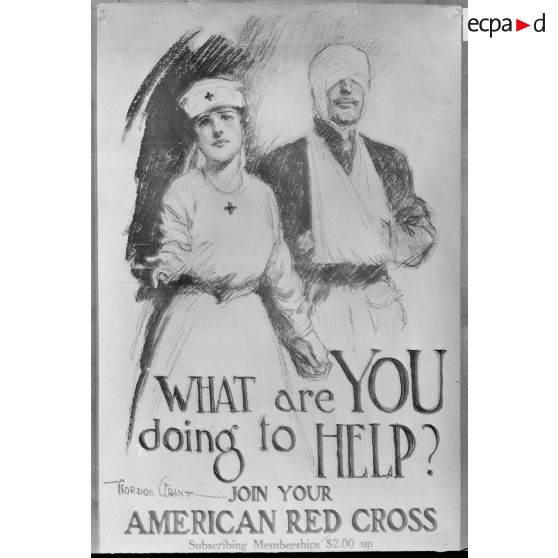 Paris. Musée Leblanc. Affiche, Croix-Rouge américaine. [légende d'origine]