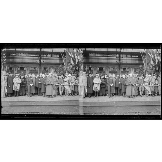 Lyon, gare des Brotteaux à l’arrivée du train des grands blessés. [légende d’origine]