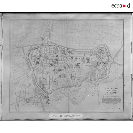 Plan de Reims [légende d'origine]