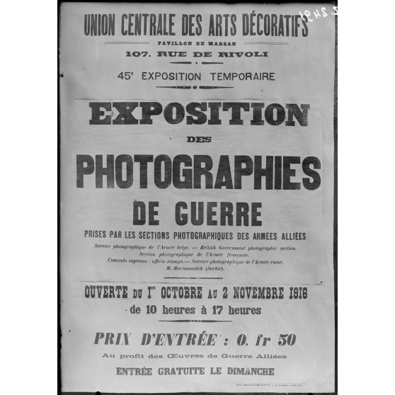 Affiche de l'exposition de la SPA. [légende d'origine]