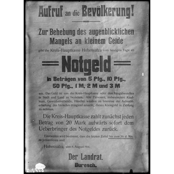 Paris, 6 avenue Malakoff. Musée Leblanc. Affiche allemande. [légende d’origine]