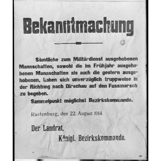 Paris, 6 avenue Malakoff. Musée Leblanc. Affiche allemande. [légende d’origine]