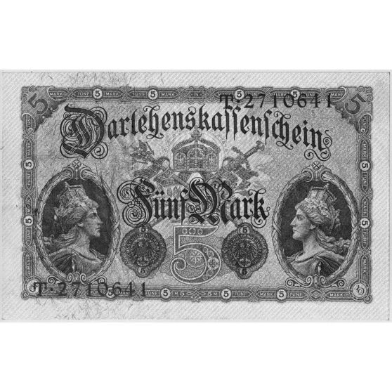 Paris. Musée Leblanc. Reproduction de billets de banque allemands. [légende d'origine]