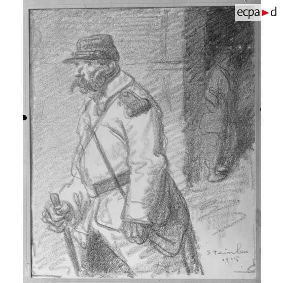Paris. Musée Leblanc. Dessin de Steinlen. Errant. [légende d’origine]