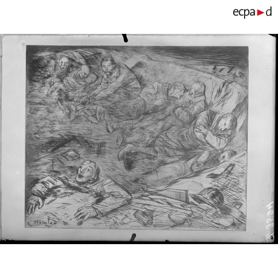 Paris. Musée Leblanc. Le nid de blessés par Steilen. [légende d'origine]