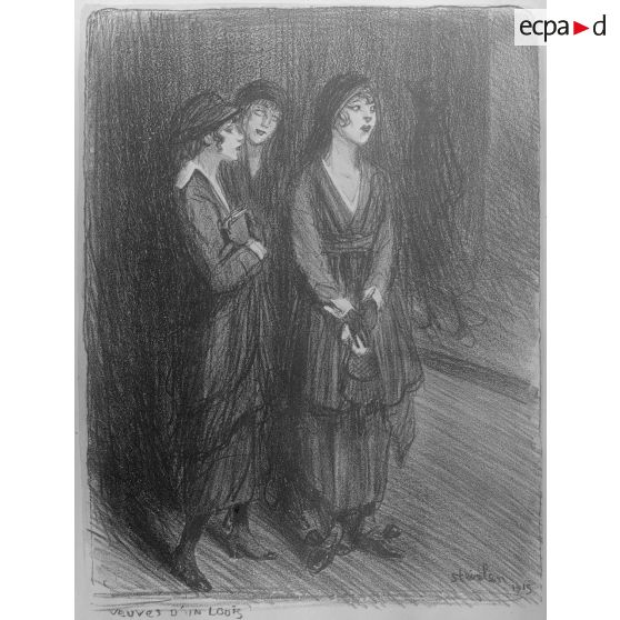 Paris. Musée Leblanc. Veuves d'un Louis, par Steilen. [légende d'origine]