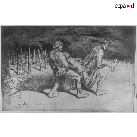 Paris. Musée Leblanc. Les camarades, par Steilen. [légende d'origine]