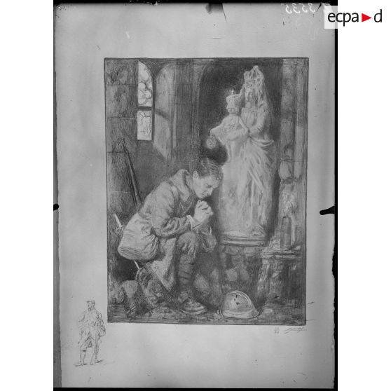 [Paris. Musée Leblanc. Soldat priant].