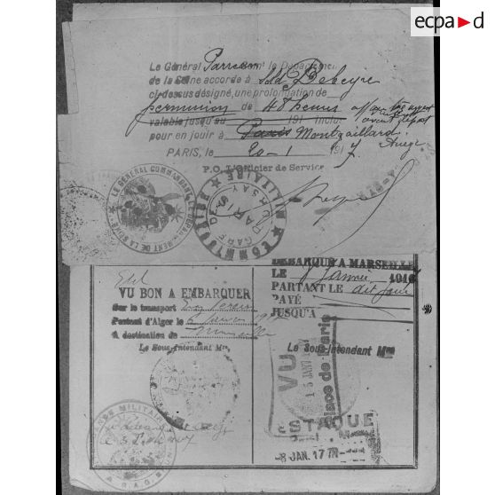 Document d'archives. [légende d'origine]