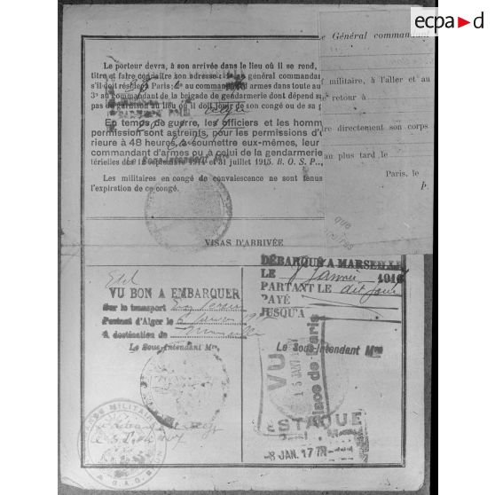 Document d'archives. [légende d'origine]