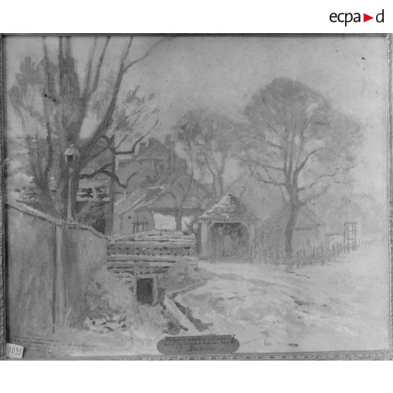 Paris. Musée Leblanc. Blockhaus sur la route de Mulhouse par Madeline. [légende d'origine]