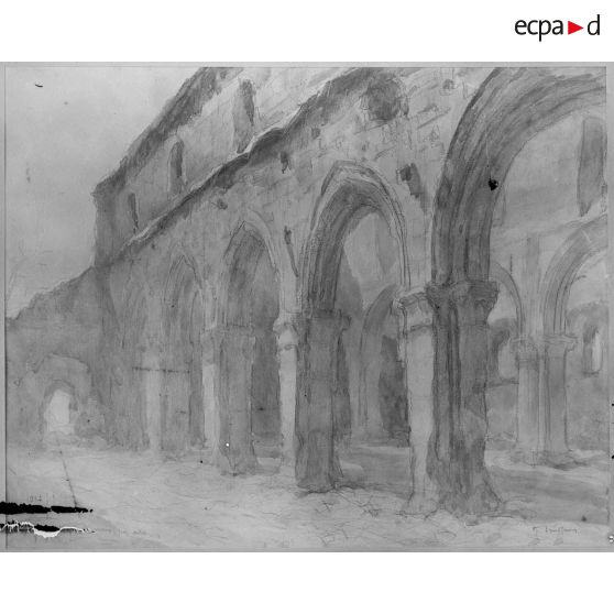 Paris. Musée Leblanc. Sernaize. L'église, par Truffaut. [légende d'origine]