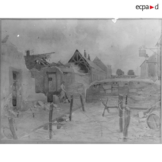 Paris. Musée Leblanc. Grande rue de Berry-au-Bac par Hoffbauer. [légende d'origine]