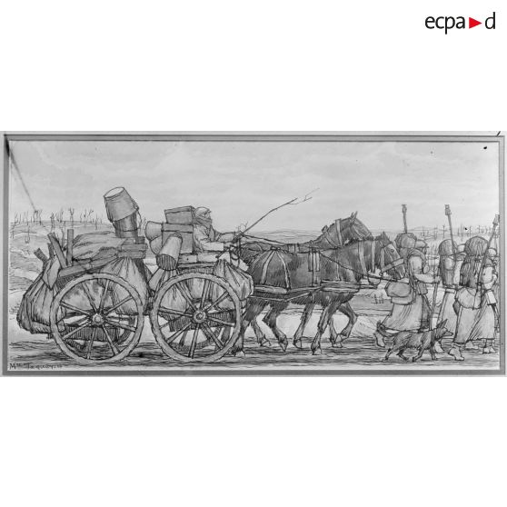 Paris. Musée Leblanc. Changement de cantonnement, par Taquoy. [légende d'origine]