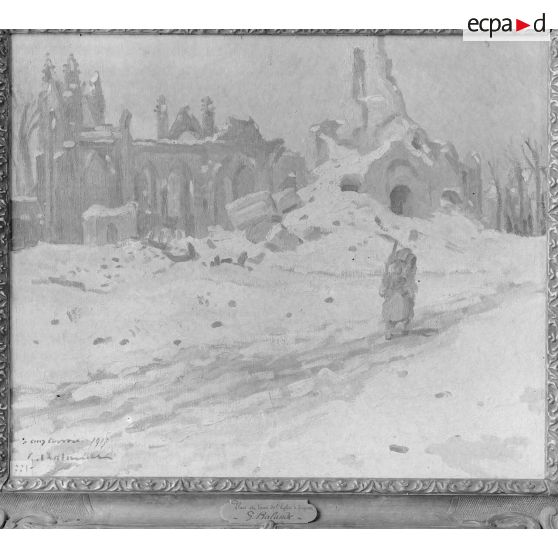 Paris. Musée Leblanc. L'église de Nieuport, par Balande. [légende d'origine]