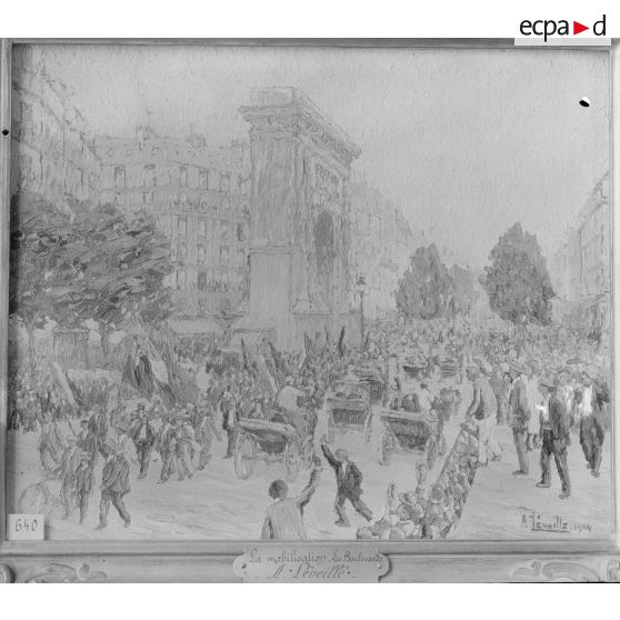 Paris. Musée Leblanc. Les boulevards, par Léveillé. [légende d'origine]