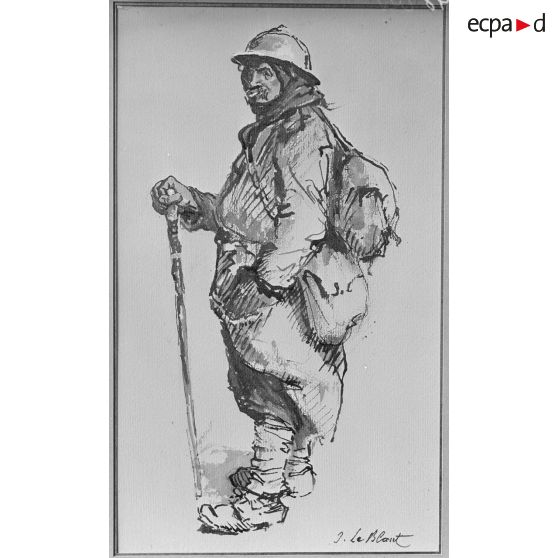 Paris. Musée Leblanc. Pieux pélerinage par Cadel. [légende d'origine]