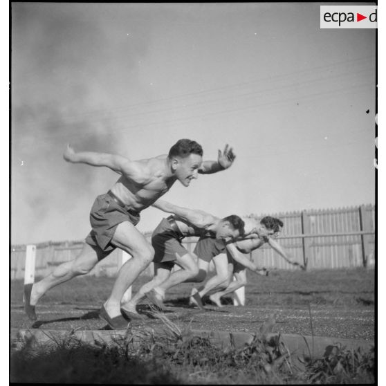 Séance d'instruction militaire et sportive.