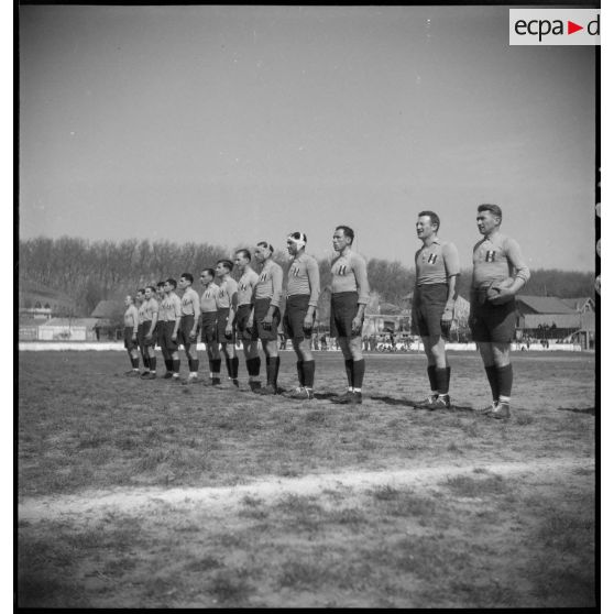 L'équipe de rugby de la 3e légion de la Garde de Montpellier.