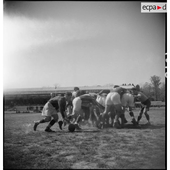 Phases de jeu du match de la finale de rugby.