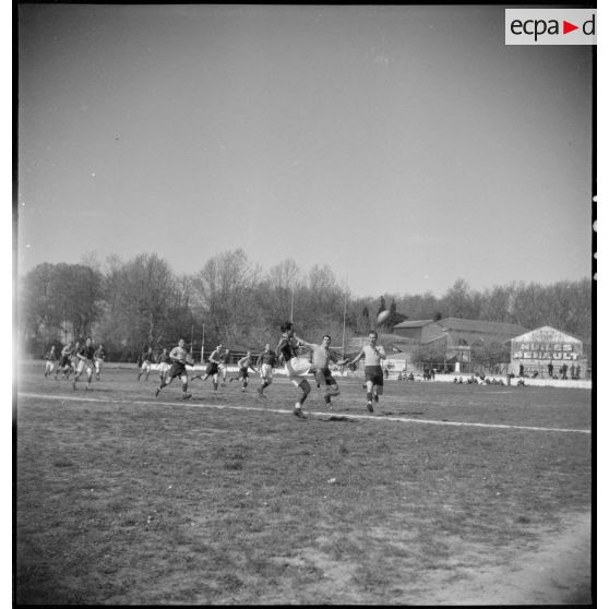 Phases de jeu du match de la finale de rugby.