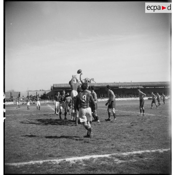 Phases de jeu du match de la finale de rugby.
